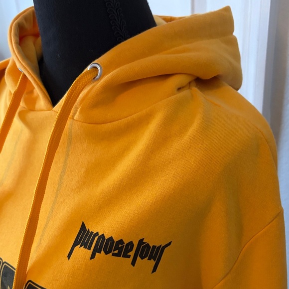 Justin Bieber Purpose Tour Medium Oversized Cropped Hoodie - Picture 6 of 16
